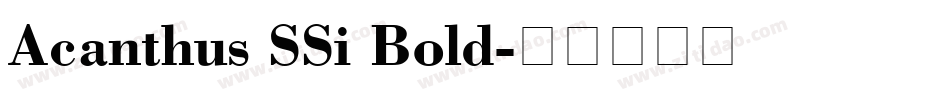 Acanthus SSi Bold字体转换